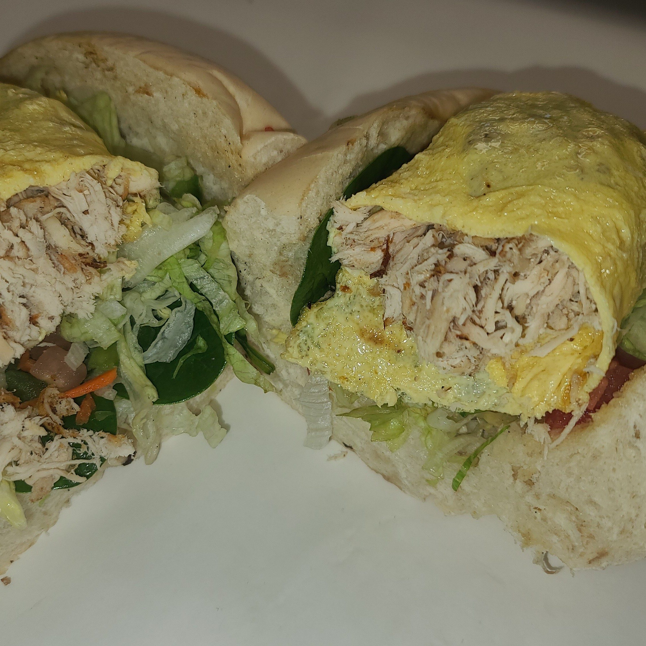 Chicken & Eggs Breakfast Sub.