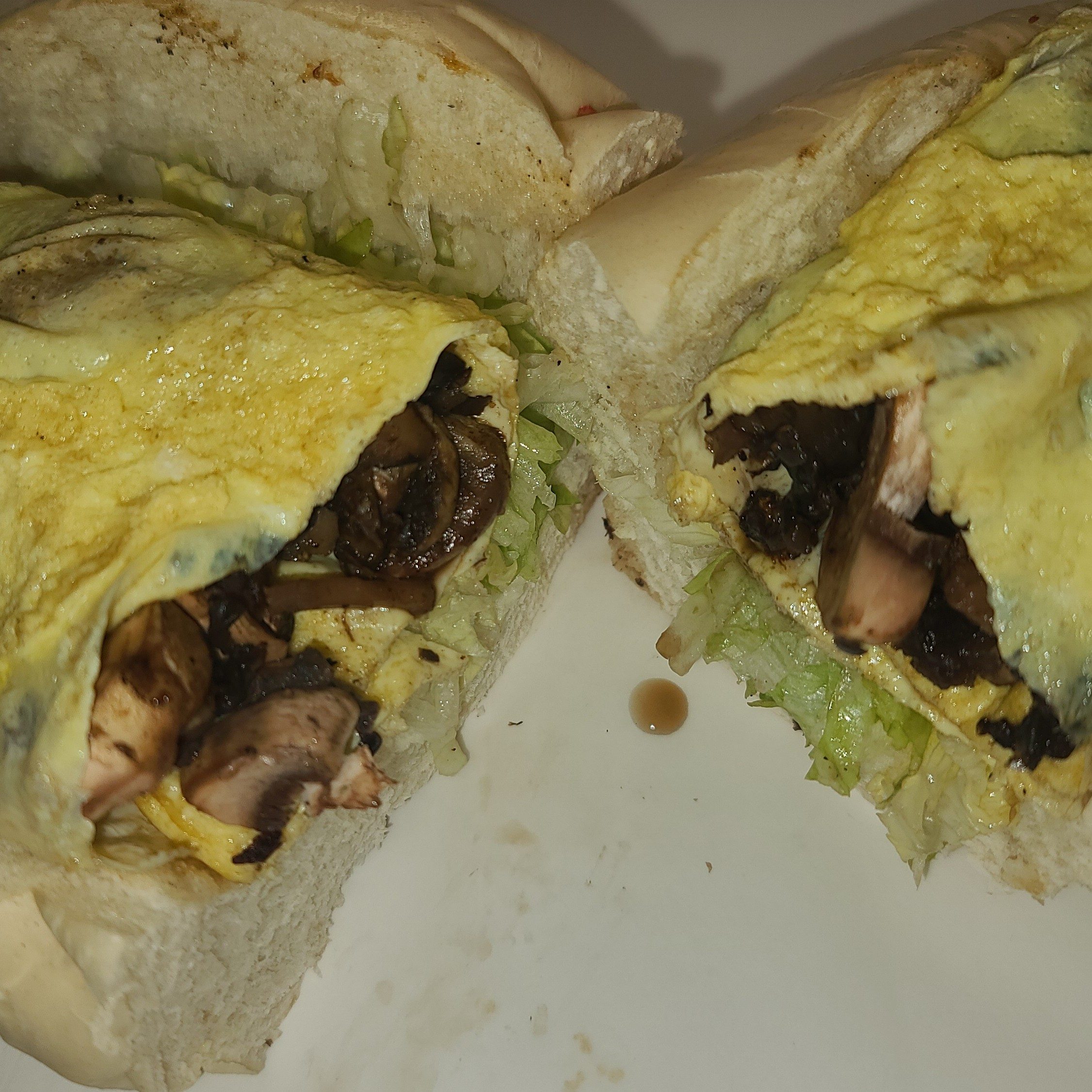 Mushroom & Eggs Breakfast Sub.