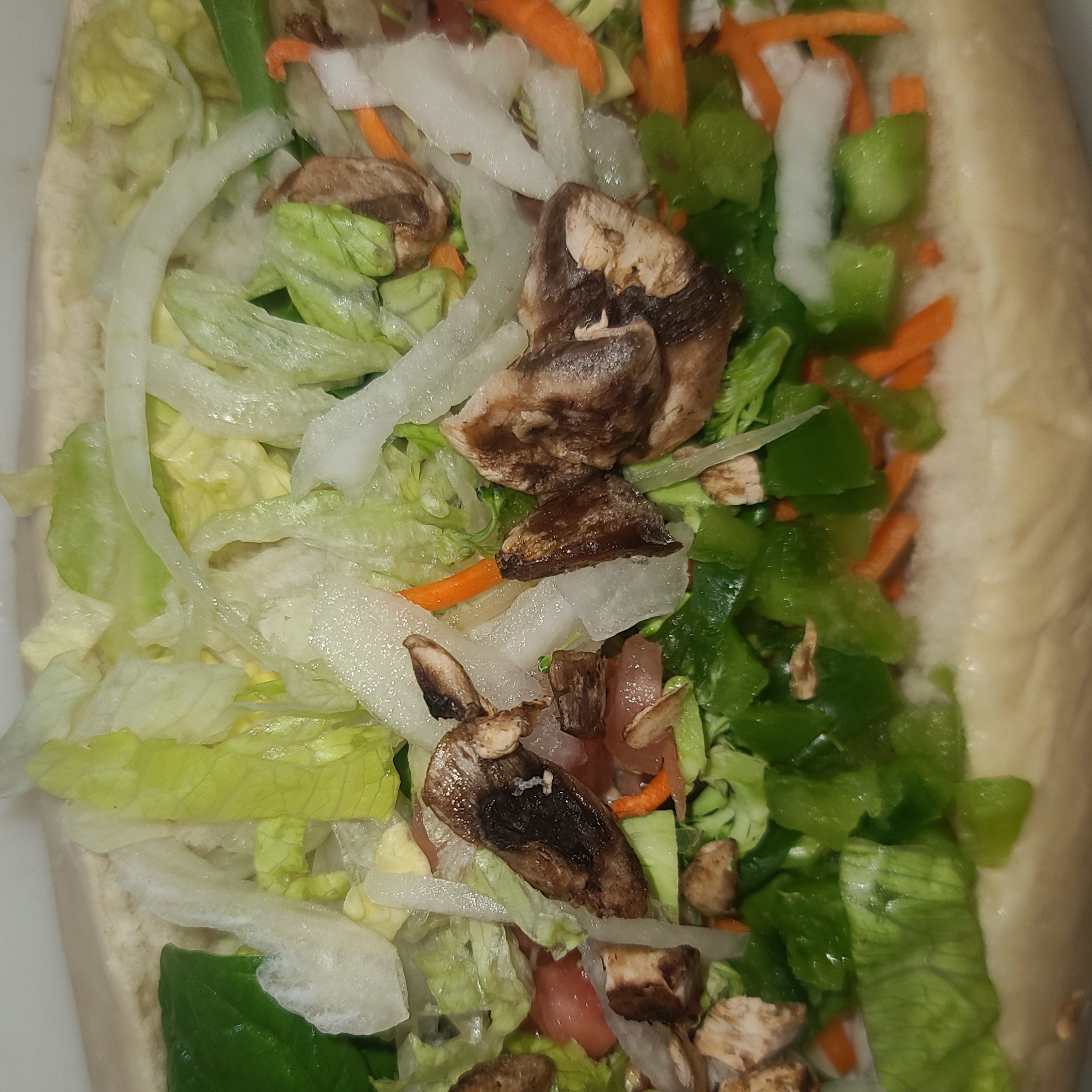Hot Veggie Sub.