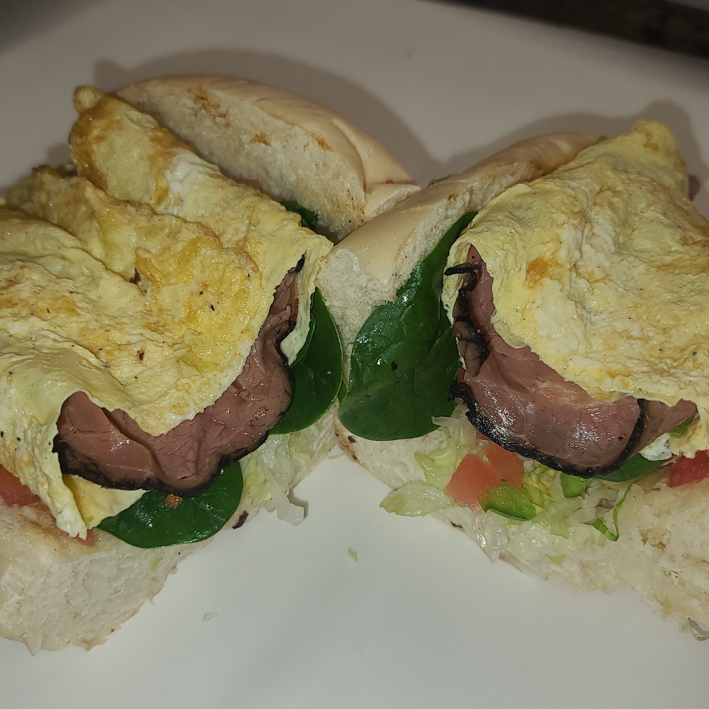 Roast Beef & Egg Breakfast Sub.