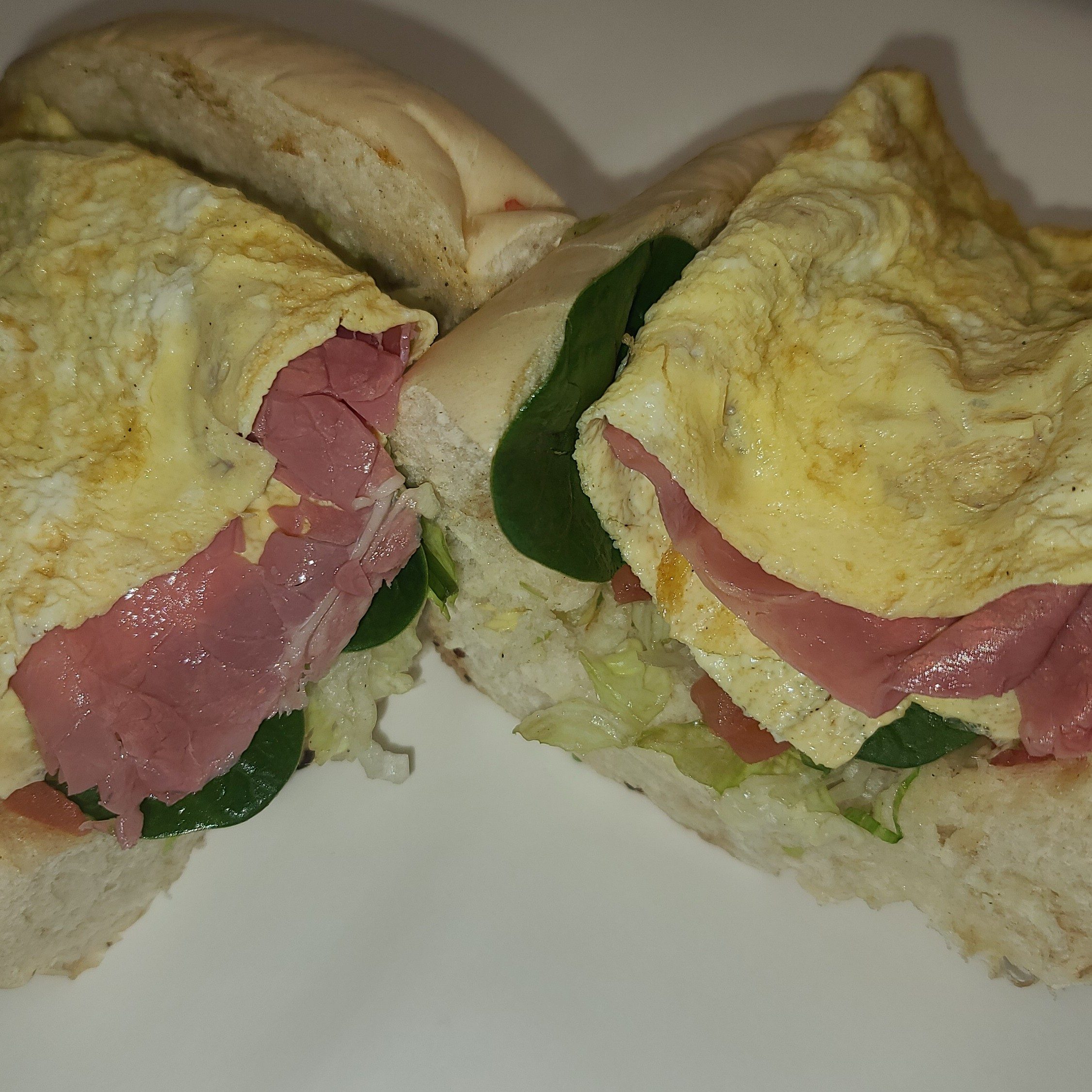 Corned Beef and Egg Breakfast Sub.